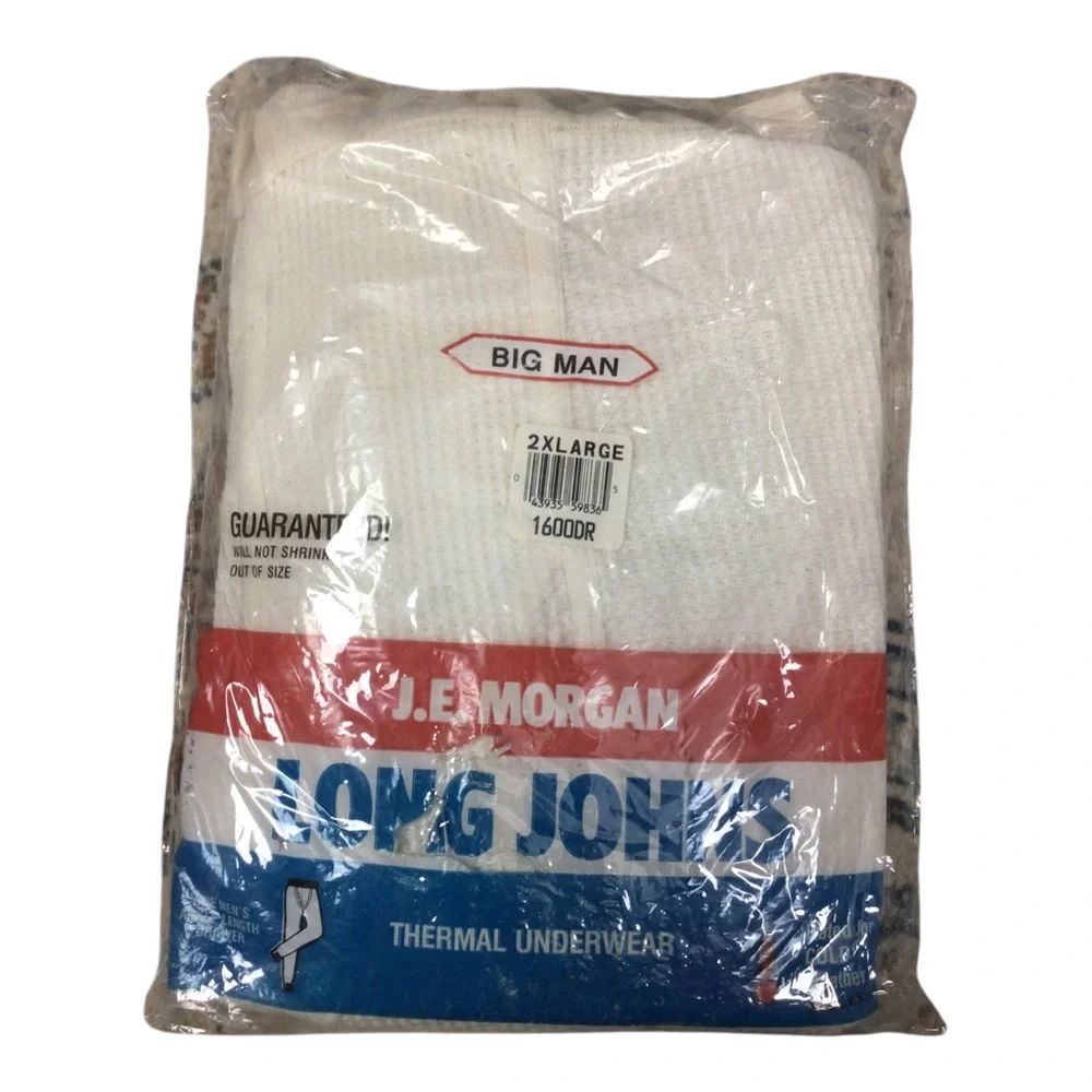 New J.E. Morgan Long Johns Thermal Underwear 2XL Beige